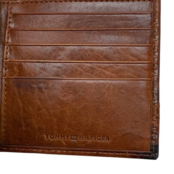 Tommy Hilfiger Mens Wallet Brown Leather RIFD Hipster Bi-Fold - Picture 5 of 11